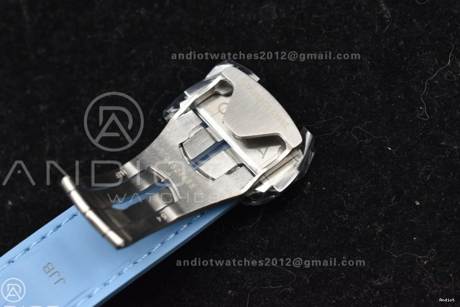 on Dial 43mm A8938 Edition 1:1 Rubber Worldtimer Aqua Terra Blue Best Summer Strap Blue GMT VSF Clone Super 1111